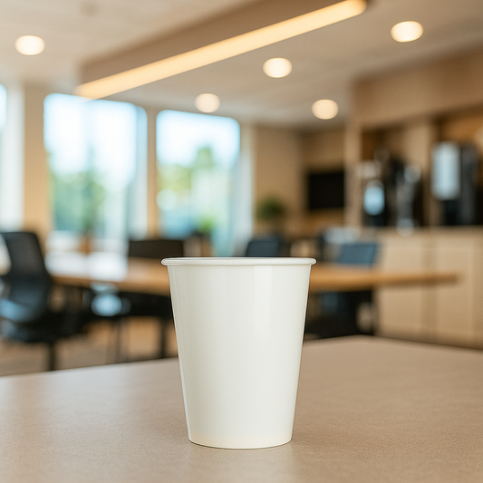 Herbruikbare koffiebeker - gebroken wit - 180cc / 7,5oz - 400 st/ds