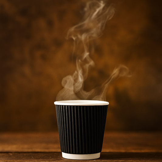 Koffiebekers - Ripple Wall - zwart - 177cc/7oz - 500 st/ds