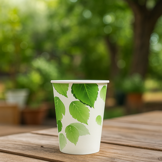 Koffiebekers - Green Line - biologisch afbreekbaar - 180cc/7.5oz - 2.500 st/ds