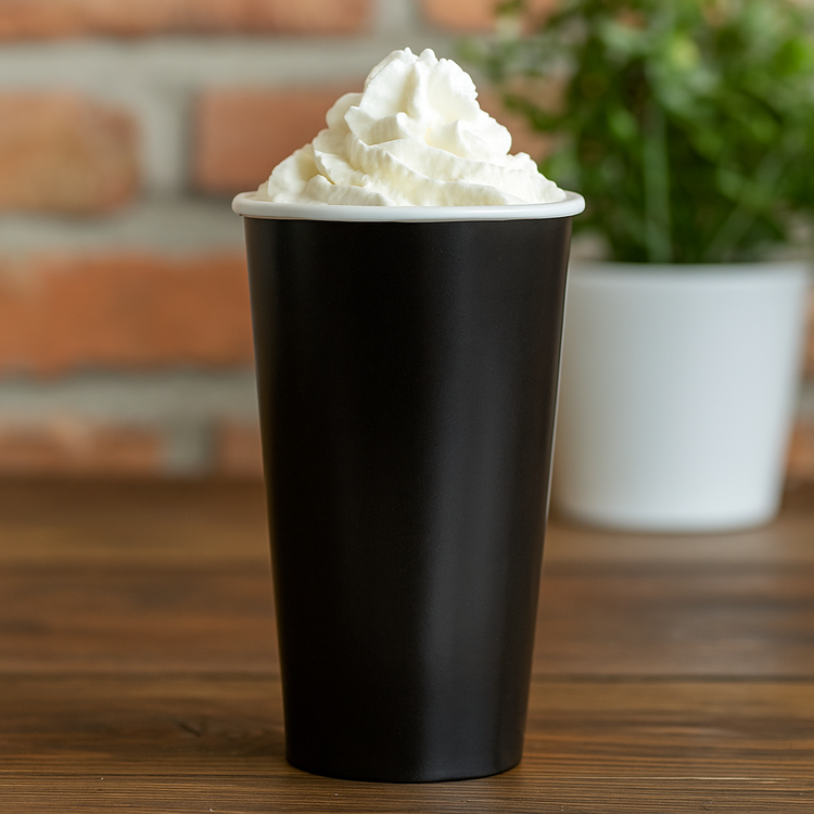 Milkshakebekers - FSC® - zwart - Ø90mm - 600cc/20oz - 500 st/ds