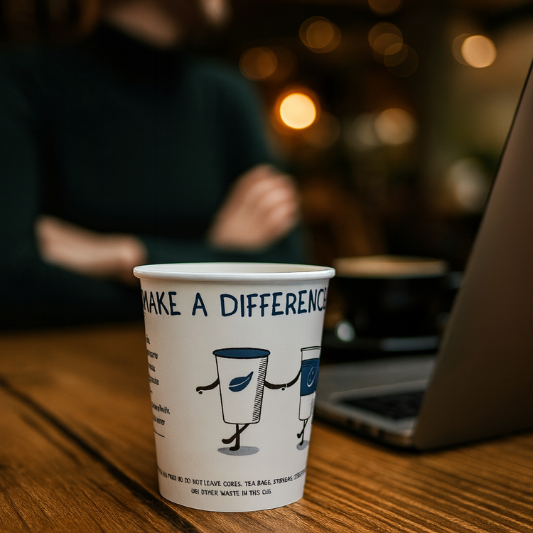 Cappuccinobekers - Make A Difference - FSC® - 230cc/8oz - 1.000 st/ds