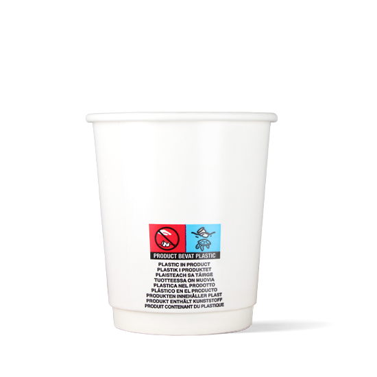 Lattebekers - Double Wall - wit - 360cc/12oz - 500 st/ds