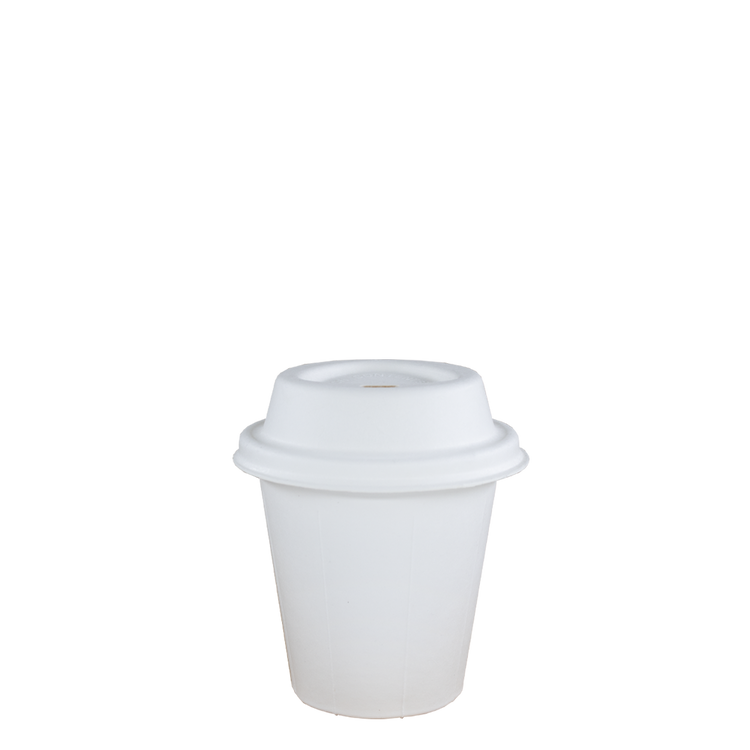 Koffiebekers - Bagasse Fiber Cups - wit - 180cc/7.5oz - 1.000 st/ds