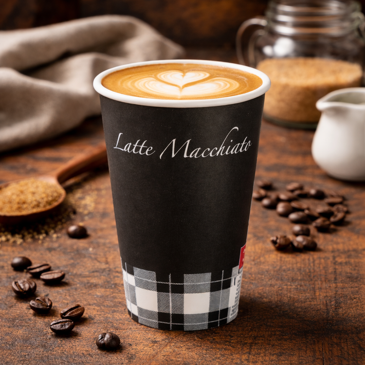 Lattebekers - Premium - 360cc/12oz Vending (80mm top) - 1.000 st/ds