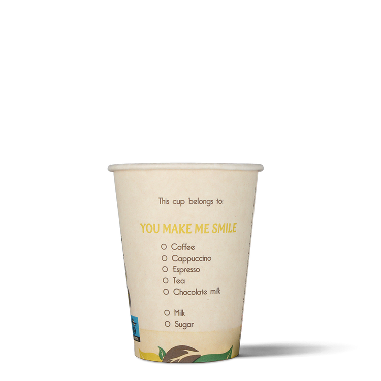 Lattebekers - Eco Kind Cup - suikerriet - biologisch afbreekbaar - 360cc/12oz - 1.000 st/ds