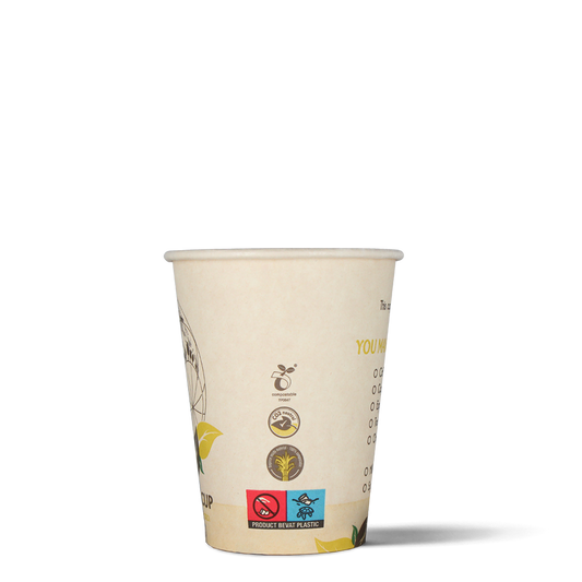Lattebekers - Eco Kind Cup - suikerriet - biologisch afbreekbaar - 360cc/12oz - 1.000 st/ds
