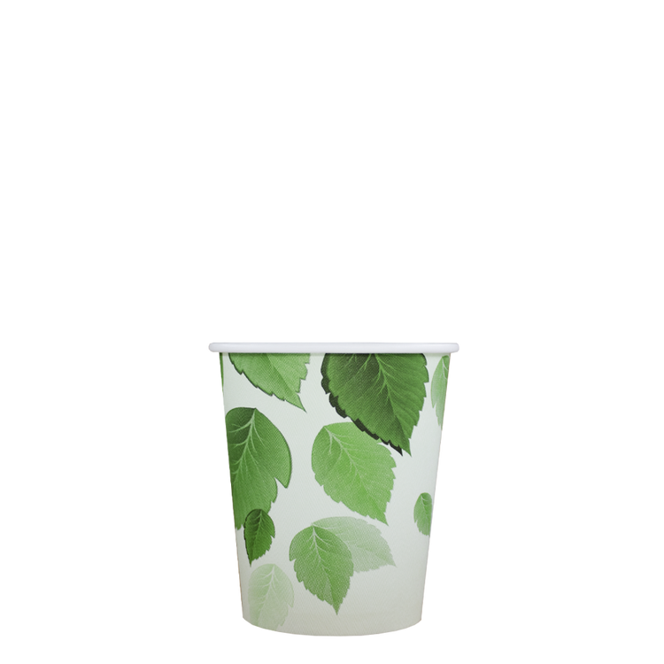 Cappuccinobekers - Green Line - biologisch afbreekbaar - 230cc/8oz - 1.000 st/ds