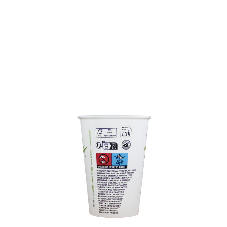 Koffiebekers - Green Life Cup - Aqua dispersie coating - 180cc/7.5oz - 2.500 st/ds