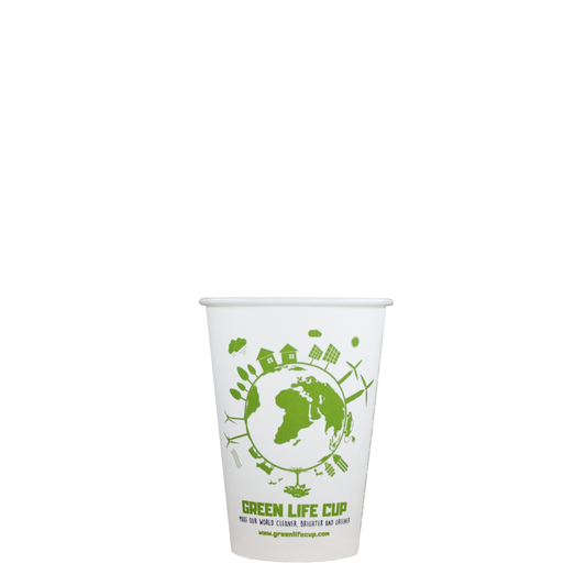 Koffiebekers - Green Life Cup - Aqua dispersie coating - 180cc/7.5oz - 2.500 st/ds