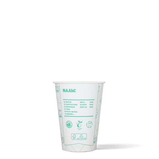 Koffiebekers - Halo Green Cups - PLA, FSC®, CO2-Neutraal - 180cc/7.5oz - 1.000 st/ds