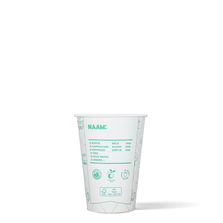 Koffiebekers - Halo Green Cups - PLA, FSC®, CO2-Neutraal - 180cc/7.5oz - 1.000 st/ds