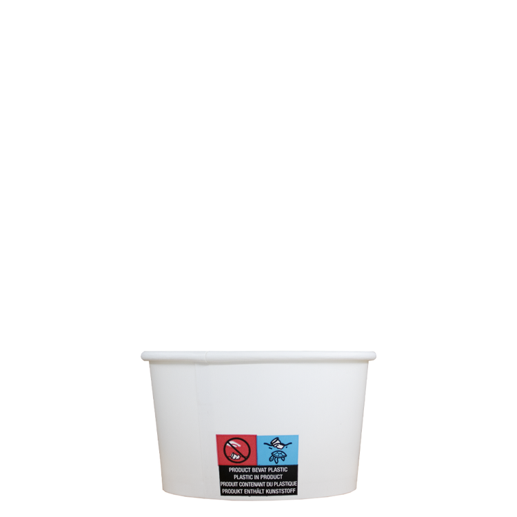 IJsbekers - wit - 230cc/8oz - 1.000 st/ds