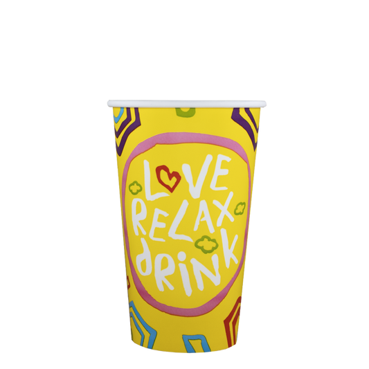 Milkshakebekers - Love, Relax, Drink - FSC® - 450cc/16oz - 500 st/ds