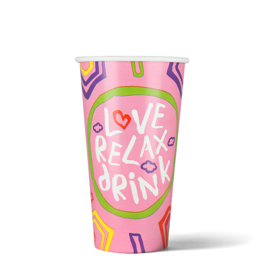 Milkshakebekers - Love, Relax, Drink - FSC® - 560cc/20oz - 500 stuks