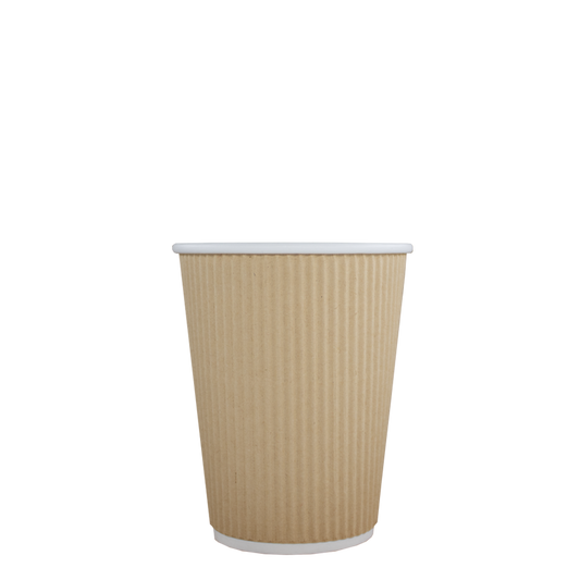 Lattebekers - Ripple Wall - Kraft - 360cc/12oz - 500 st/ds
