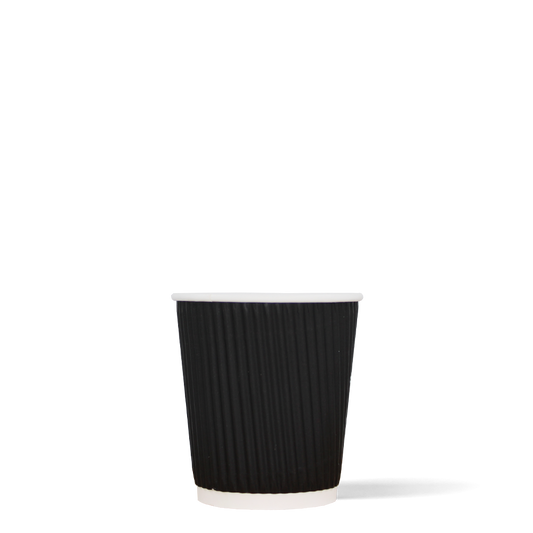Koffiebekers - Ripple Wall - zwart - 177cc/7oz - 500 st/ds