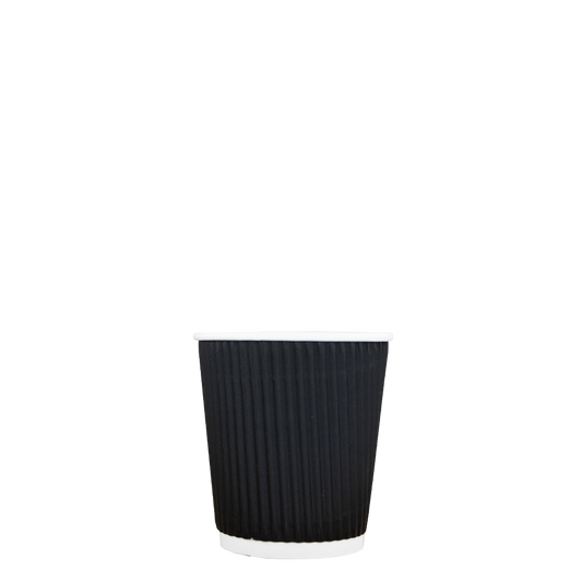 Koffiebekers - Ripple Wall - zwart - 177cc/7oz - 500 st/ds