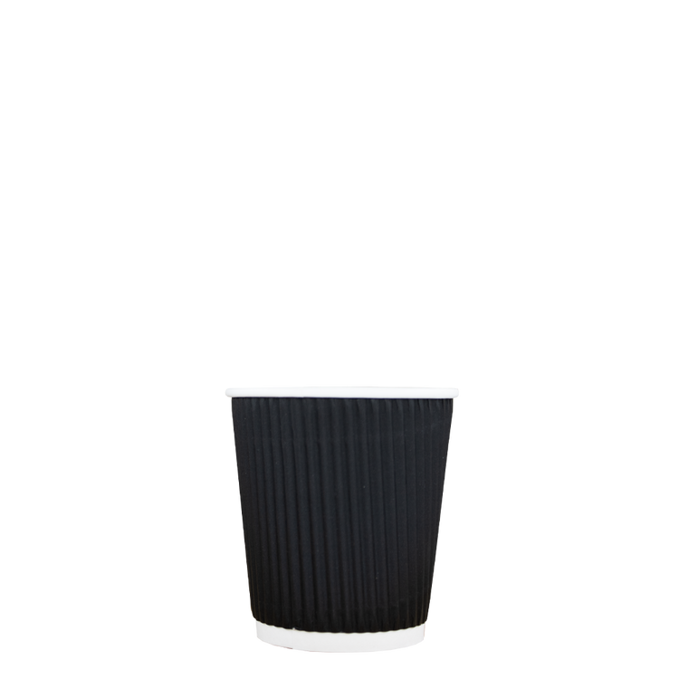 Koffiebekers - Ripple Wall - zwart - 177cc/7oz - 500 st/ds