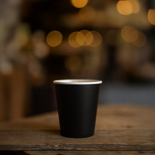 Cappuccinobekers - FSC® - zwart - 230cc/8oz - 1.000 st/ds