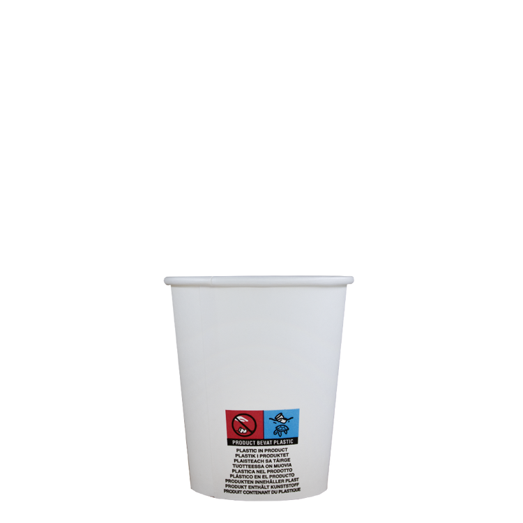 Cappuccinobekers - wit - 230cc/8oz - 1.000 st/ds