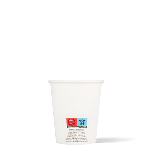 Cappuccinobekers - wit - 230cc/8oz - 1.000 st/ds