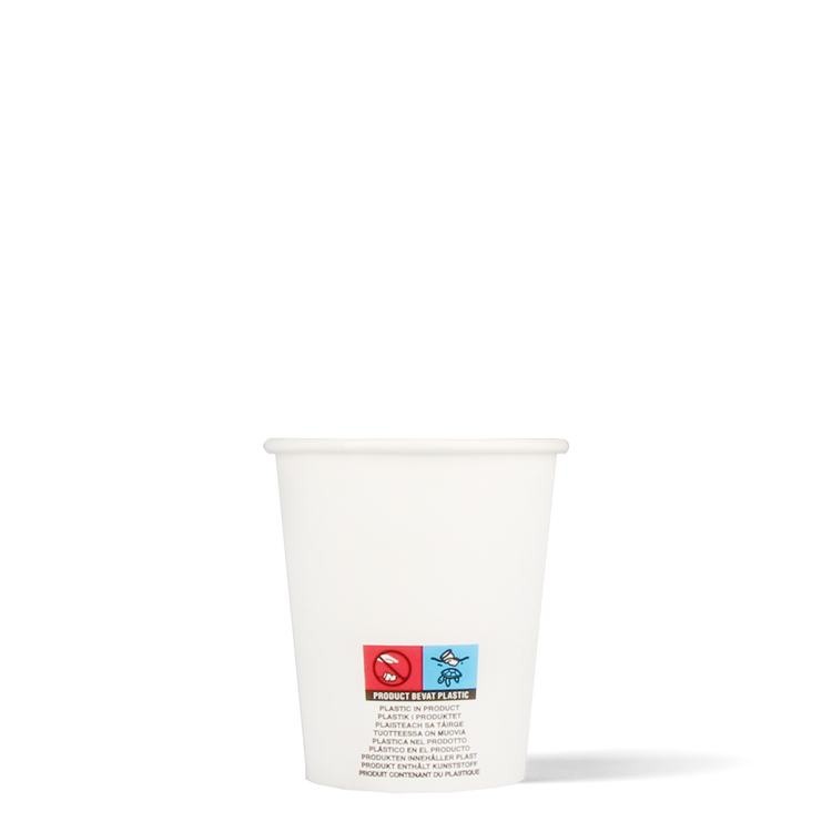 Cappuccinobekers - wit - 230cc/8oz - 1.000 st/ds