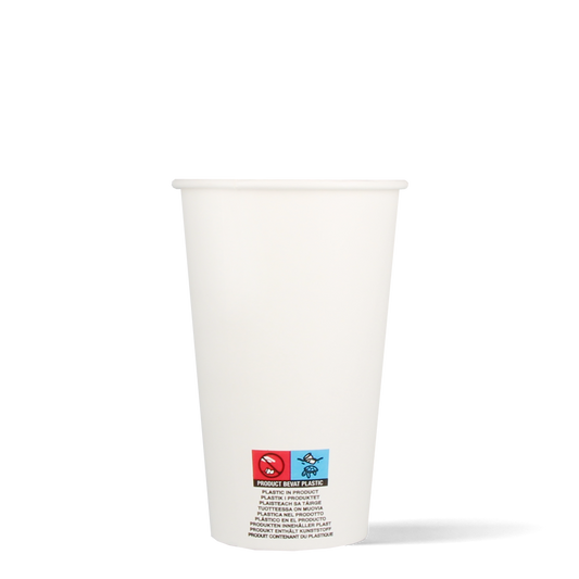 Lattebekers - wit - 450cc/16oz - 1.000 st/ds