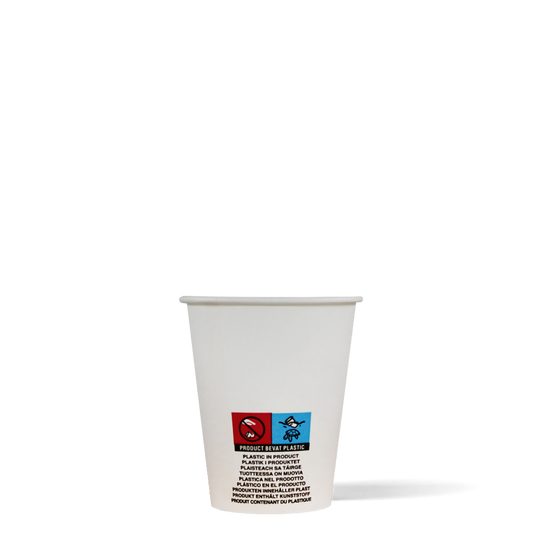 Koffiebekers - wit - Low PE - 150cc/6oz - 2.500 st/ds