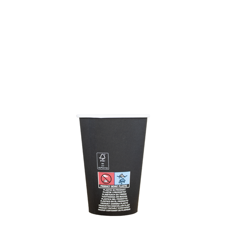 Koffiebekers - FSC® - zwart - 180cc/7.5oz - 2.500 st/ds