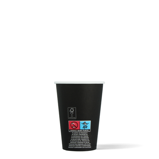 Koffiebekers - FSC® - zwart - 180cc/7.5oz - 2.500 st/ds