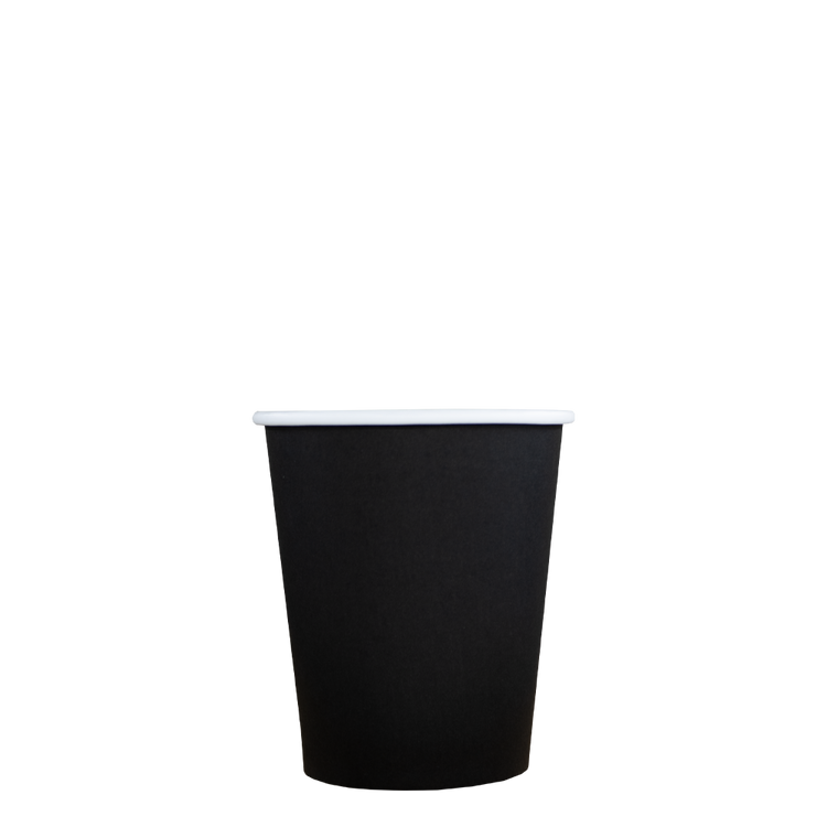 Cappuccinobekers - FSC® - zwart - 230cc/8oz - 1.000 st/ds