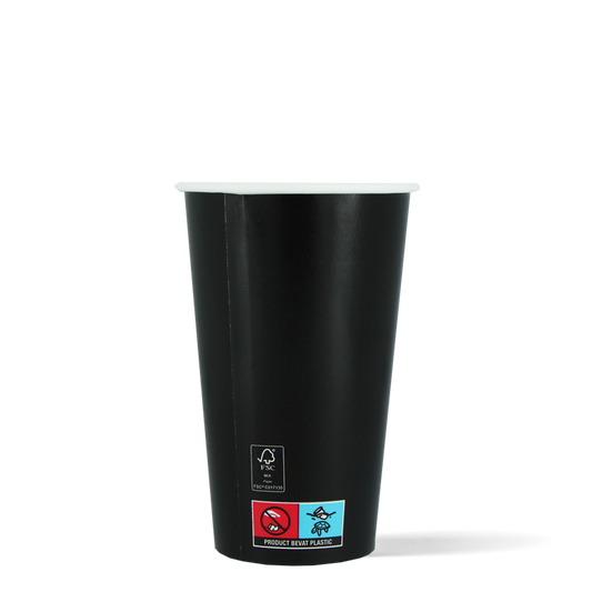 Milkshakebekers - FSC® - zwart - Ø90mm - 450cc/16oz - 500 st/ds