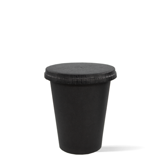 Milkshakebeker deksels - papier - zwart - Ø 90mm - 1.000 st/ds