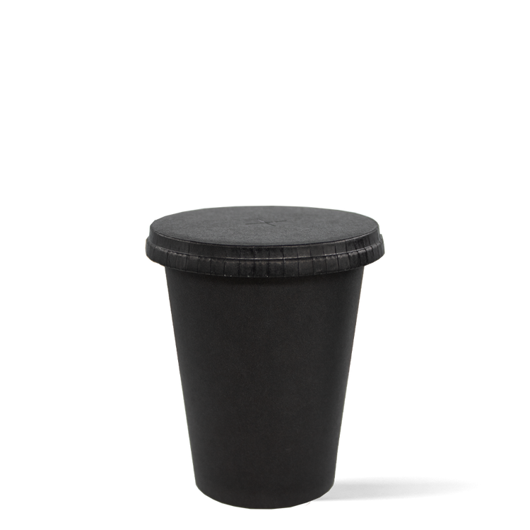 Milkshakebeker deksels - papier - zwart - Ø 90mm - 1.000 st/ds
