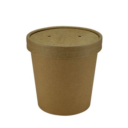 Soepbeker KRAFT PLA BRUIN 12 oz / 450 cc - 98 mm - 500 st/ds - Goedkopekoffiebekers.nl (6978960752799)