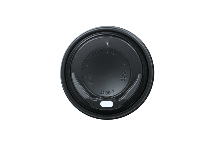 Zwarte koffiebeker deksels - Ø80 mm