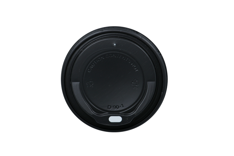 Zwarte koffiebeker deksels - Ø90 mm