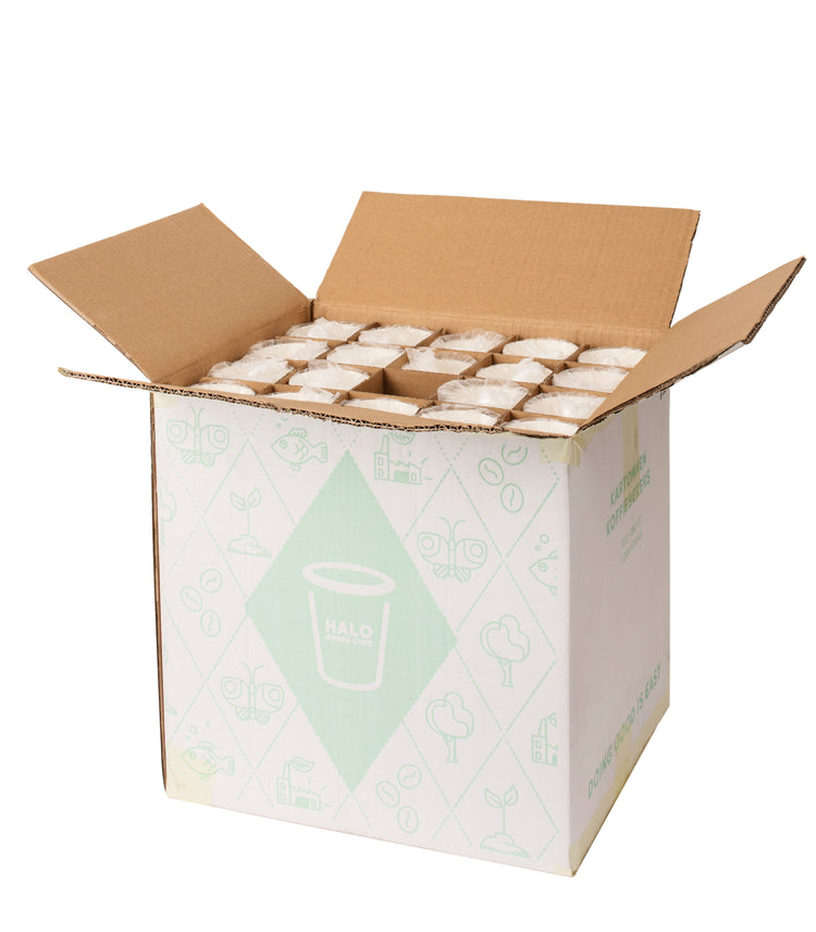 Koffiebekers - Halo Green Cups - PLA, FSC®, CO2-Neutraal - 180cc/7.5oz - 1.000 st/ds