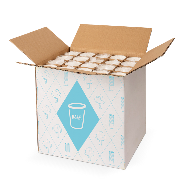 Koffiebekers - Halo Recycle Cups - PE, FSC®, CO2-Neutraal - 180cc/7.5oz - 1.000 st/ds