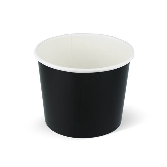 IJsbekers FSC® gecertificeerd karton zwart - 300cc/10oz voorkant