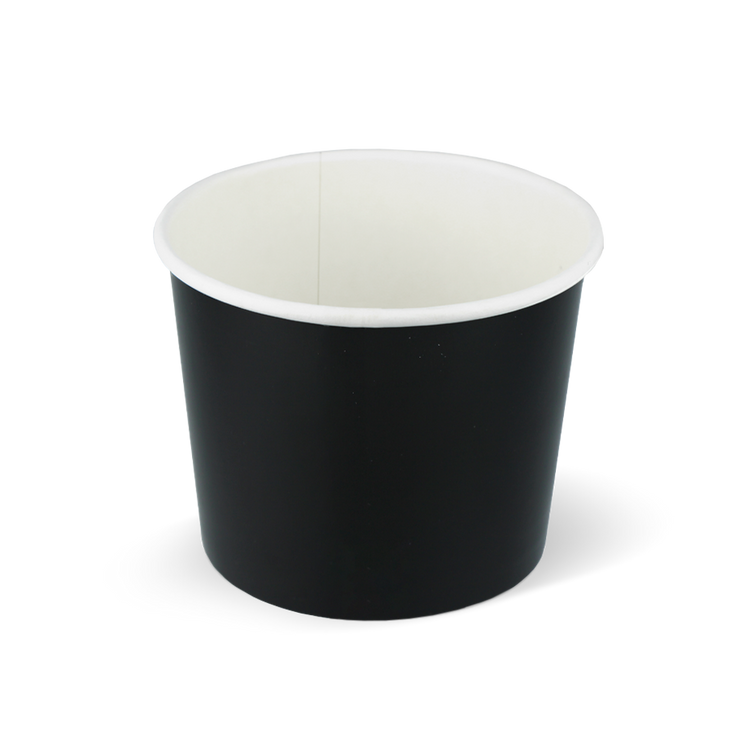 IJsbekers FSC® gecertificeerd karton zwart - 300cc/10oz voorkant