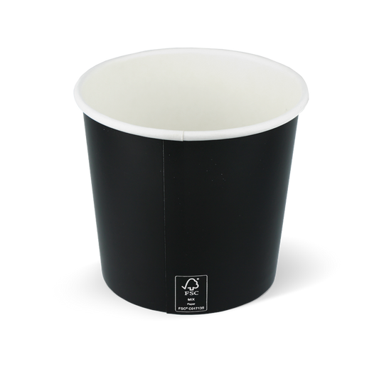 IJsbekers FSC® gecertificeerd karton zwart - 360cc/12oz achterkant