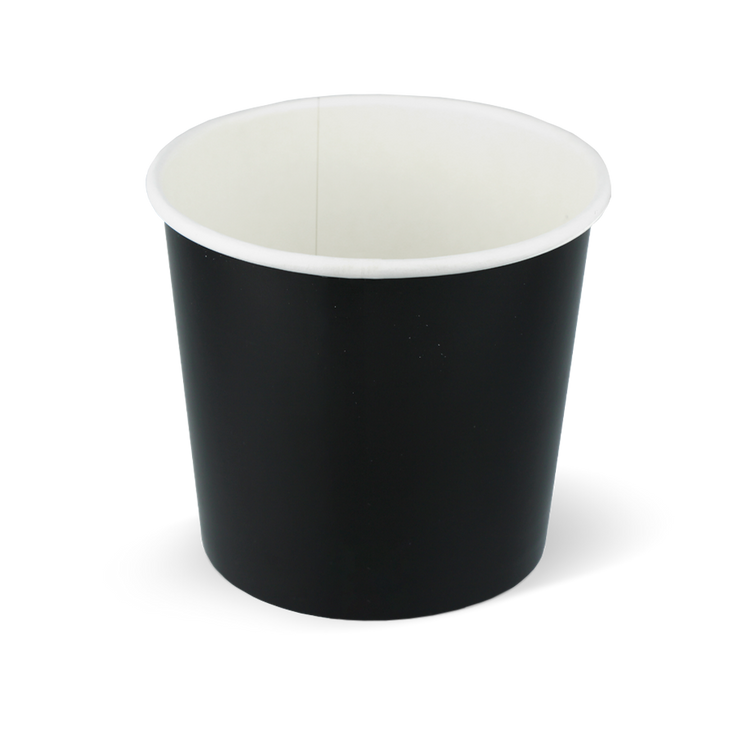 IJsbekers FSC® gecertificeerd karton zwart - 360cc/12oz voorkant