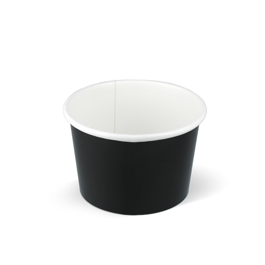 IJsbekers FSC® gecertificeerd karton zwart - 230cc/8oz voorkant