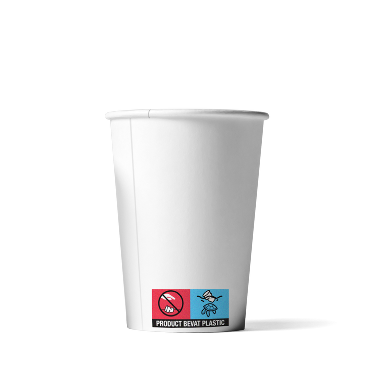 Lattebekers Wit 360cc/12oz achterkant