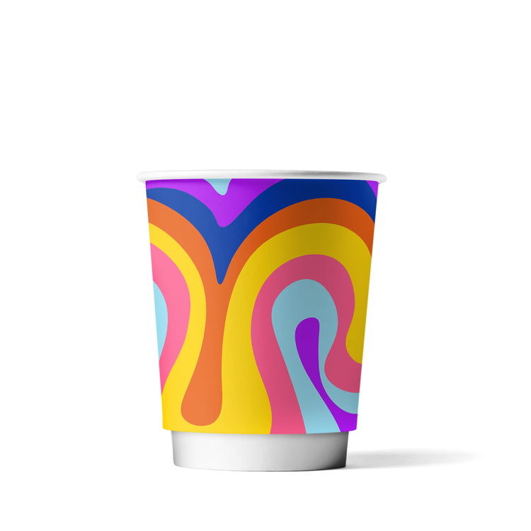 Cappuccinobekers Double Wall bedrukken (CMYK) 230cc/8oz