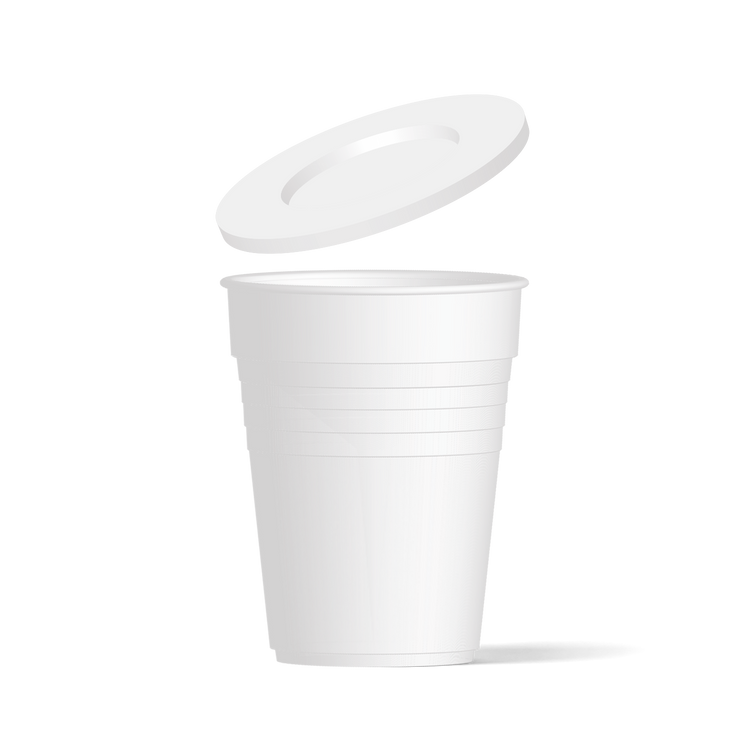 Mepal herbruikbare automaatbekers - wit - 180cc / 7,5oz - 36 st/ds