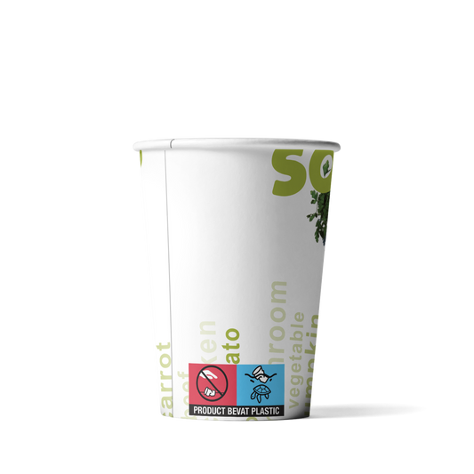Kartonnen Soepbekers 360cc/12oz achterkant