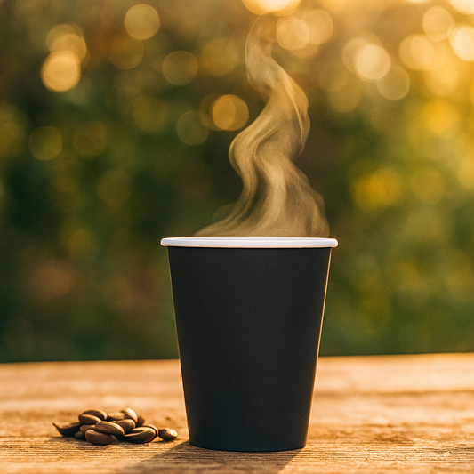 Koffiebekers - FSC® - zwart - 180cc/7.5oz - 2.500 st/ds