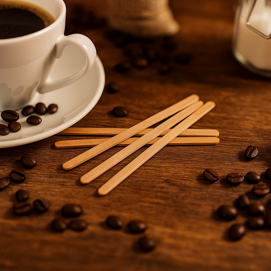 Roerstaafjes Hout FSC® - 14cm - 5 x 2.000 stuks